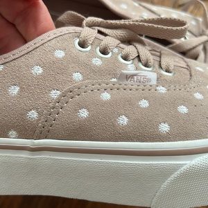 Vans suede polka dot lace up